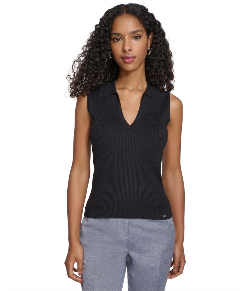 Calvin Klein Womens Textured Tunic Blouse