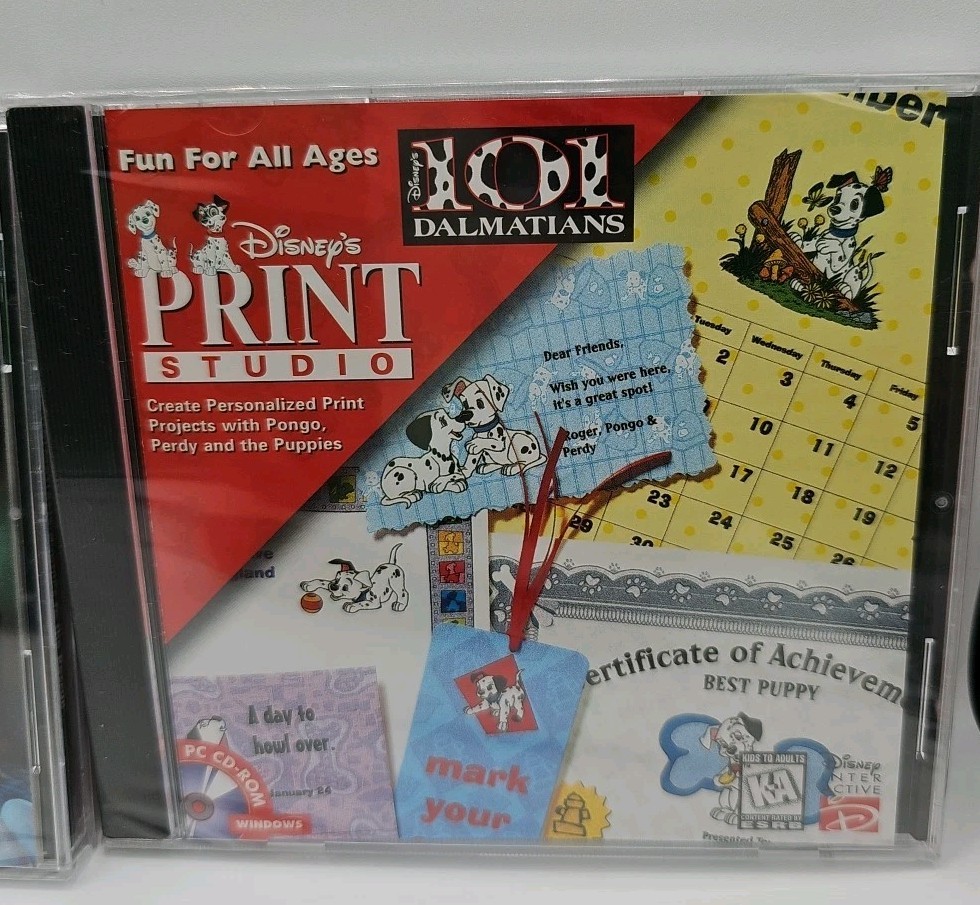 Disney 101 Dalmations Software CD ROM Bundle