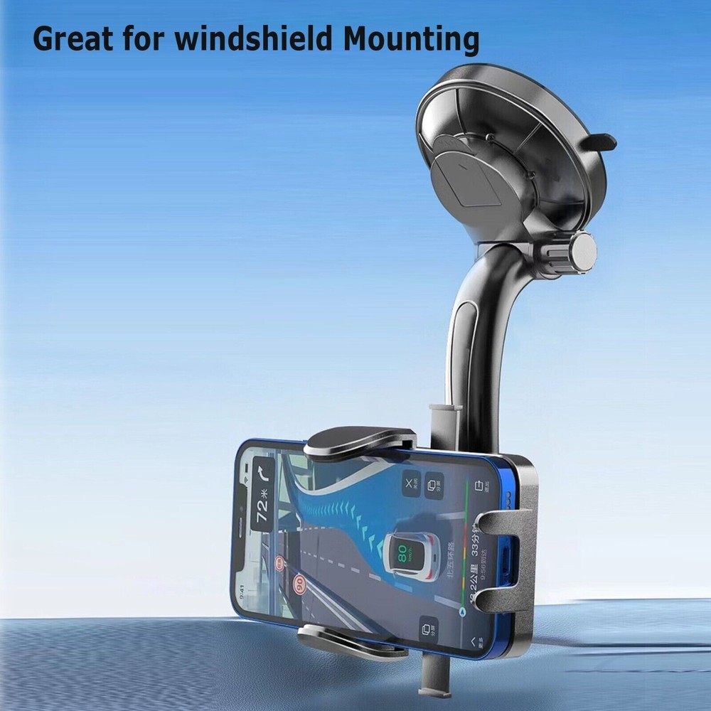 Car Phone Holder Dashboard Windshield Phone Mount Universal for iPhone Samsung