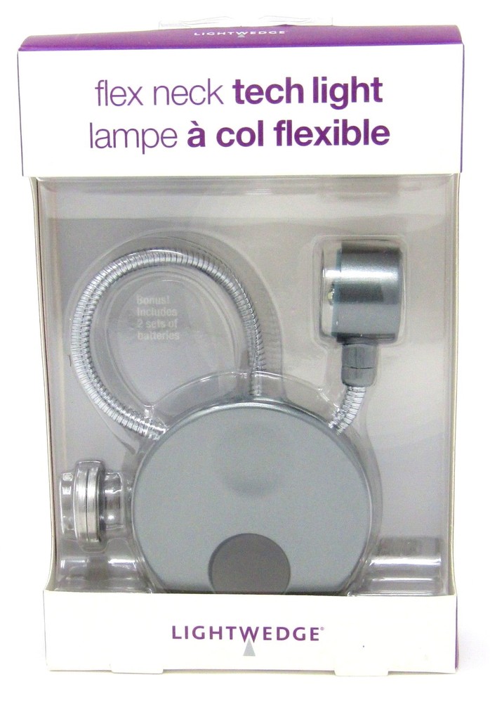 LightWedge LED Night Light Flex Neck Tech Gunmetal - NEW!
