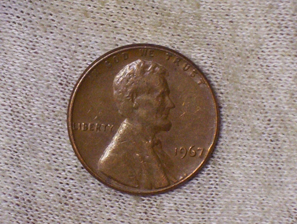 1967 RIM CUD COPPER LINCOLN CENT B671