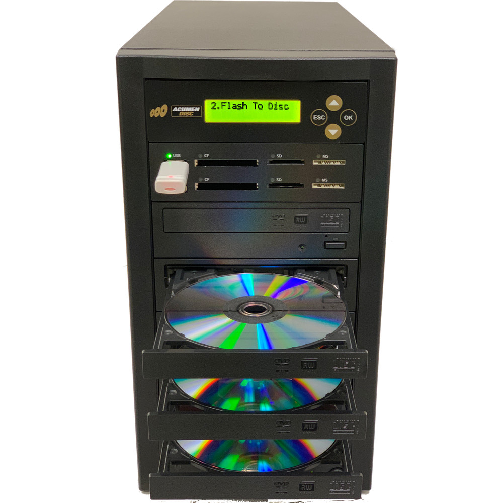 ACUMEN Media Mirror PLUS 1 to 7 Duplicator - Flash (SD CF MS MMC USB) / DVD