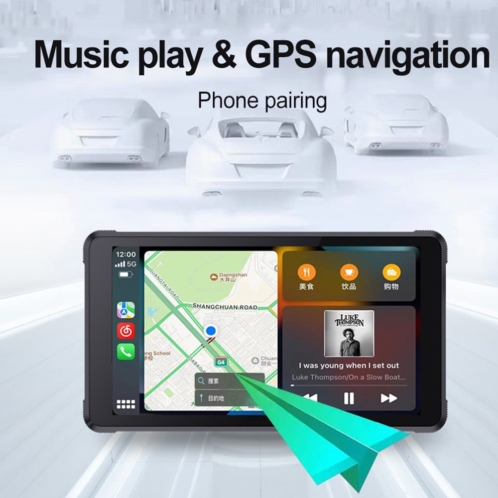 5.5" Motorcycle GPS Navigation Touch Screen Wireless CarPlay Android Auto Cam