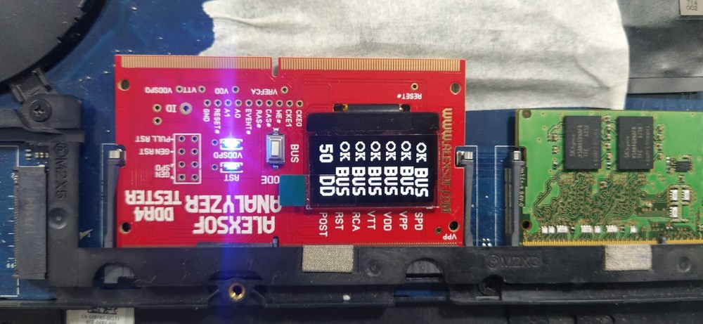 DDR4 LAPTOP RAM VOLTAGE TESTER measuring voltages,POST codes activities