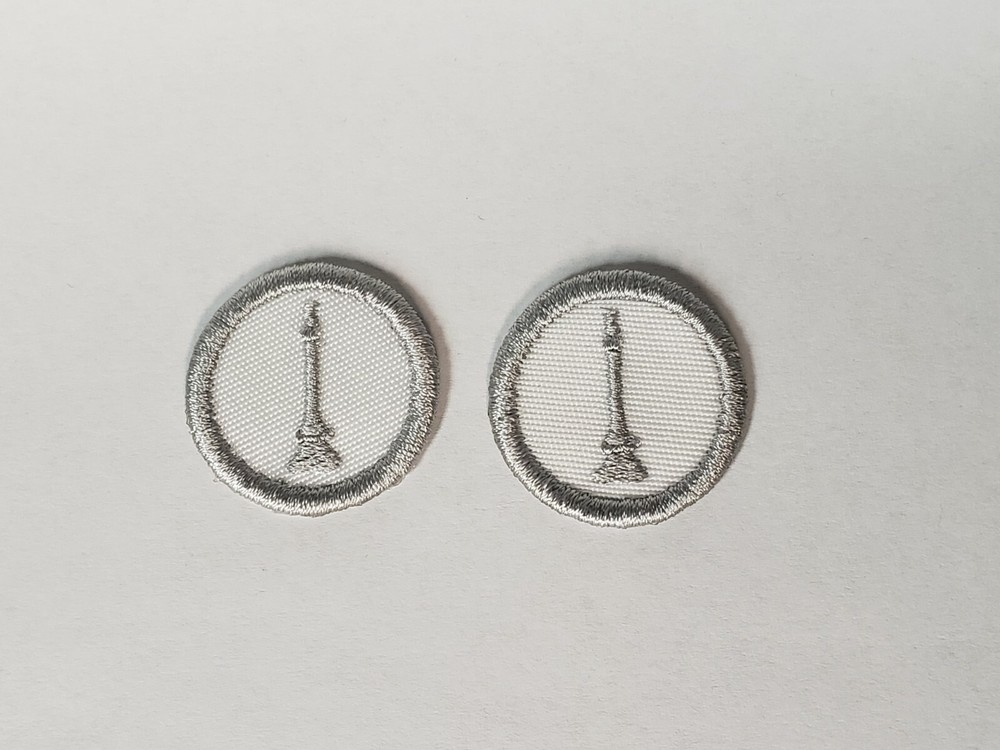 Fire Dept. Lieutenant Single Bugle Embroidered Collar Patch 1 Pair