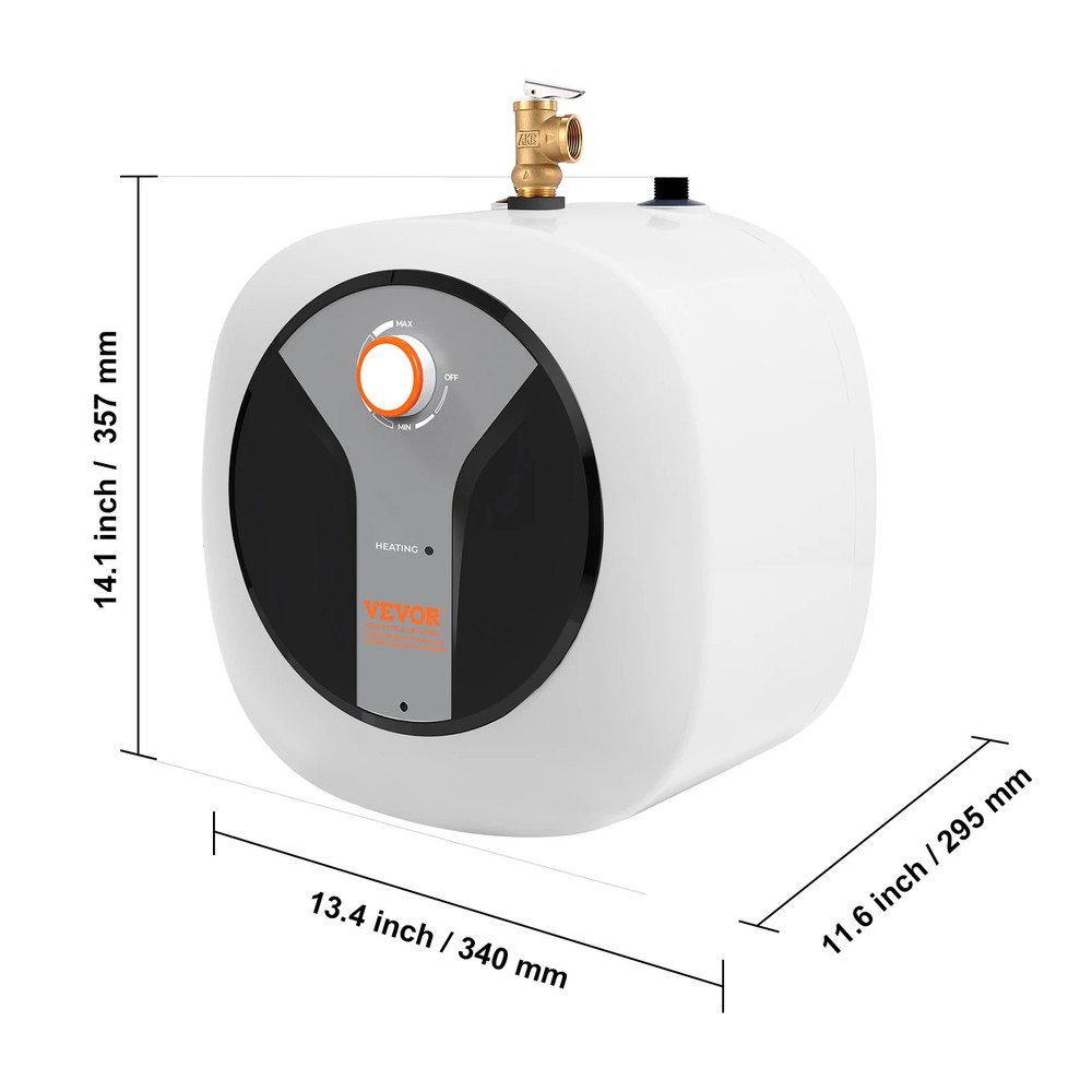 Electric Mini-Tank Water Heater 1440W Hot Water Boiler Storage for Bathroom
