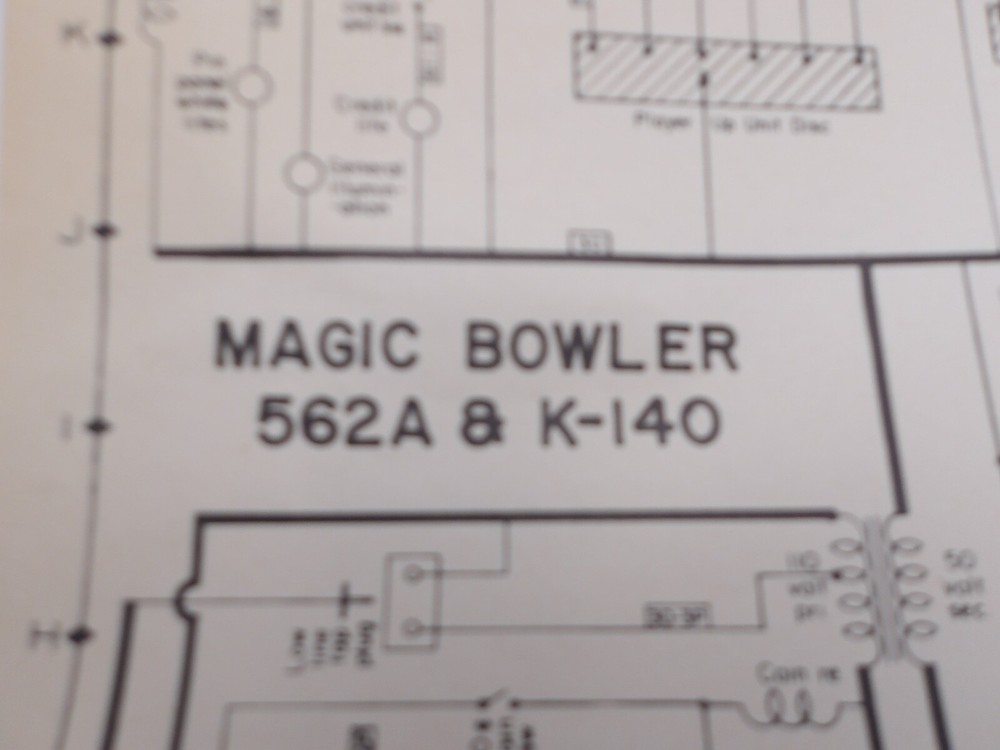 Bally: Magic Bowler- Schematic  -NOS