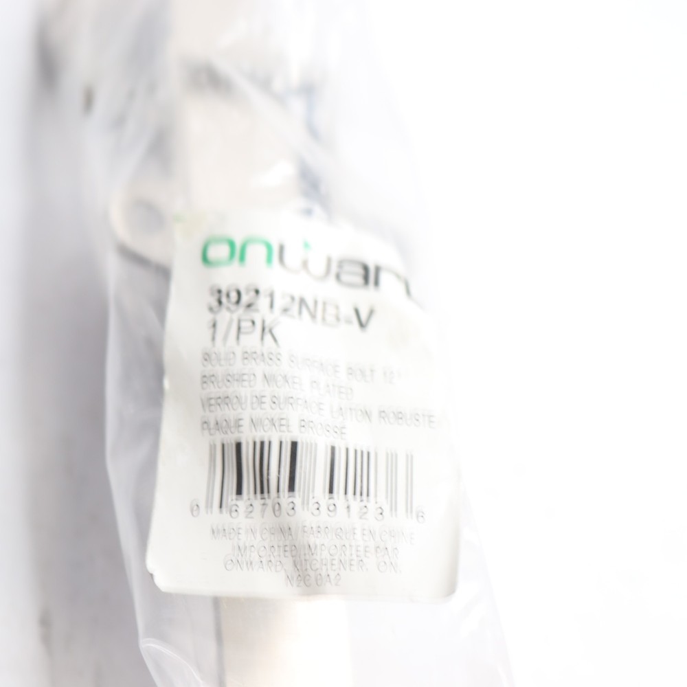 Richelieu Surface Bolt Nickel Solid Brass 12" 39212-V