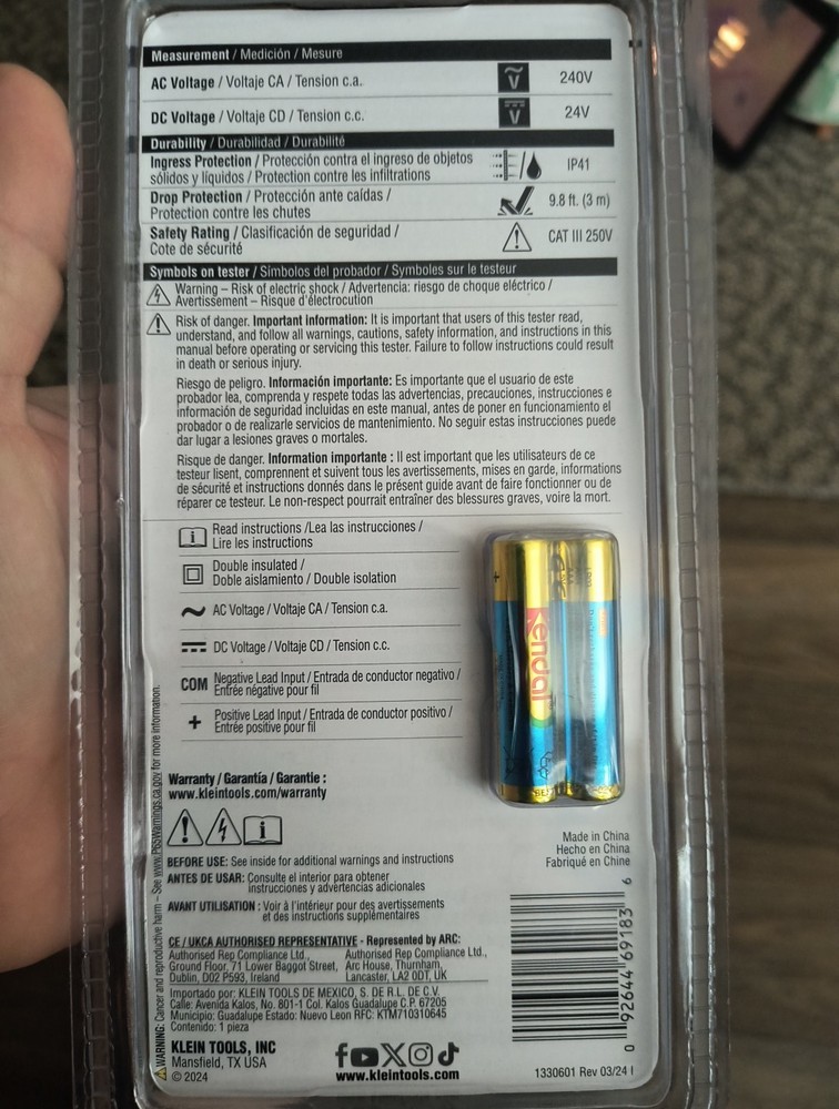 Klein Tools Electronic AC/DC Voltage Tester