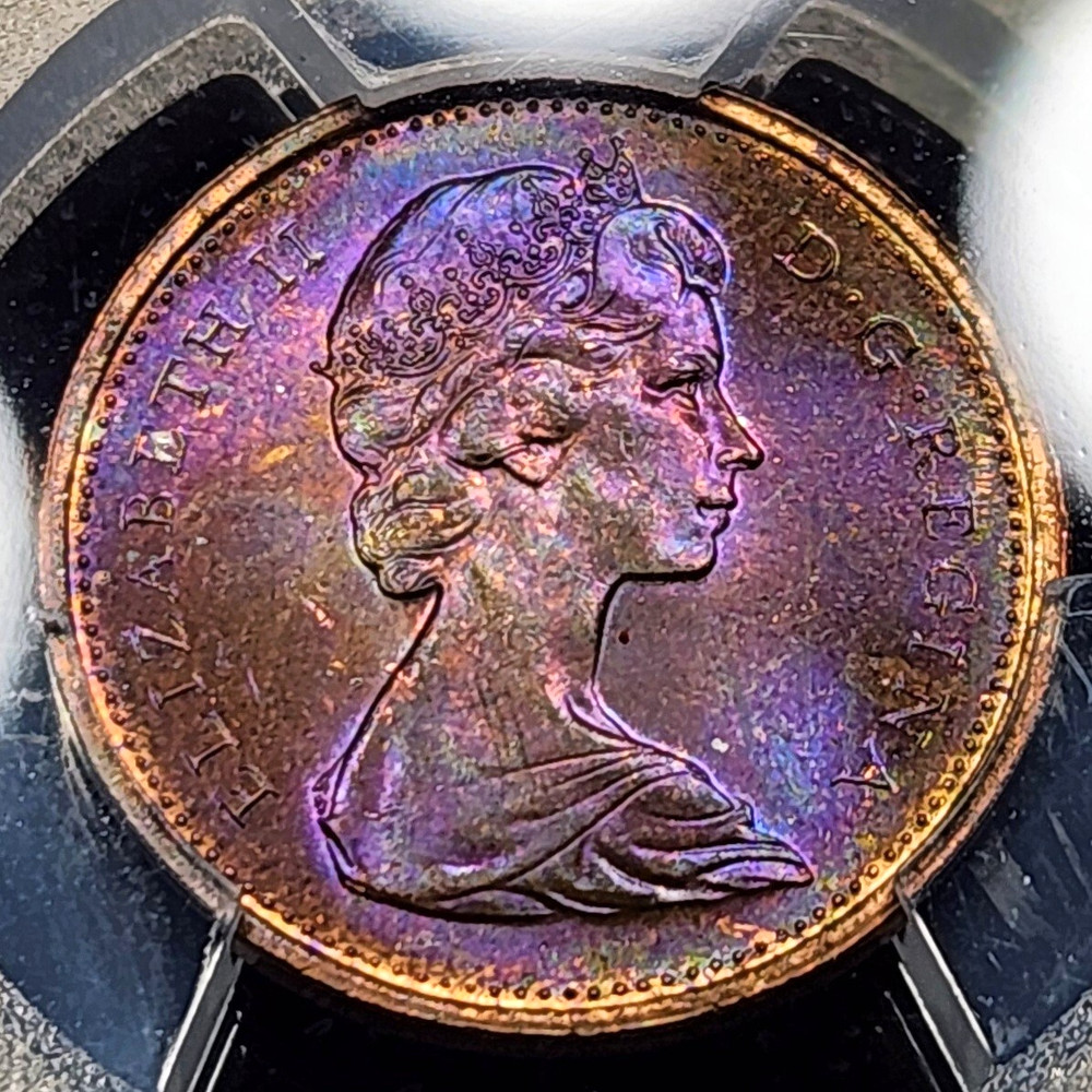 Toned 1967 Canada Cent | PCGS MS64BN