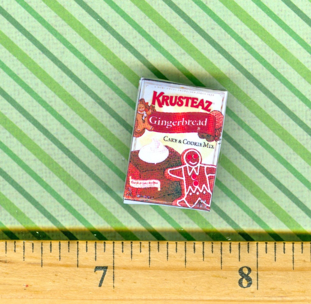 Dollhouse Miniature size  Gingerbread Mix Box