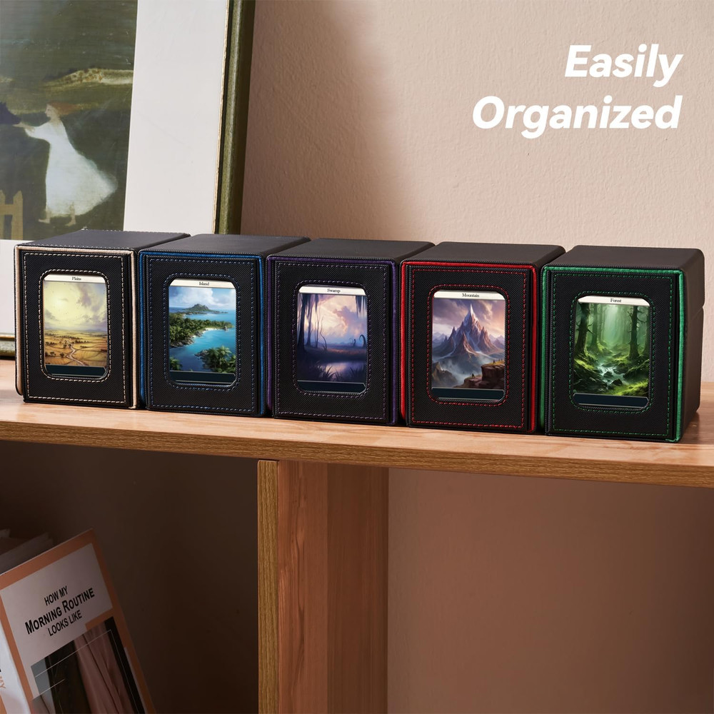 Card Deck Box for MTG Commander - Patented Design, Commander Display, Fits 100 D