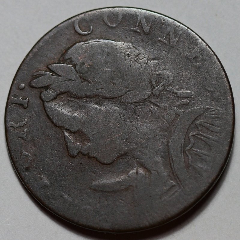 1787 Connecticut Colonial Copper, Horned Bust