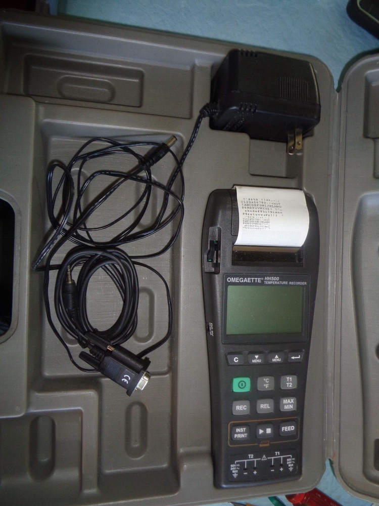 Omegaette HH500 Temperature Recorder In Case, Works
