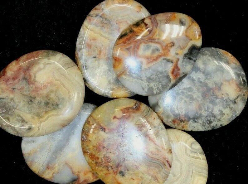CRAZY LACE AGATE PALMSTONE **METAPHYSICAL**