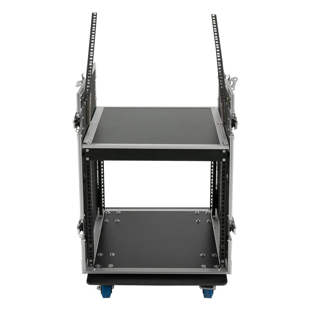 10U Audio DJ Road Rack Case with Casters Pro Tour Grade Rack Mobile Flight Case