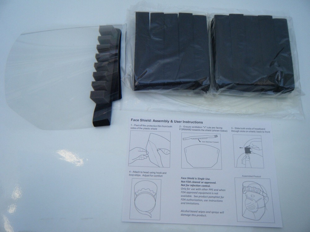 Case of 100 Oakley face shields