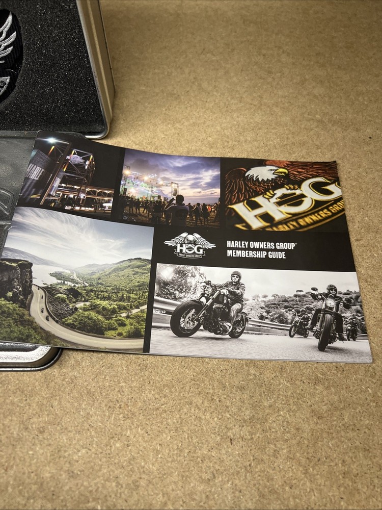 Harley Owners Group Set with Badge, Pin, Missing Bell