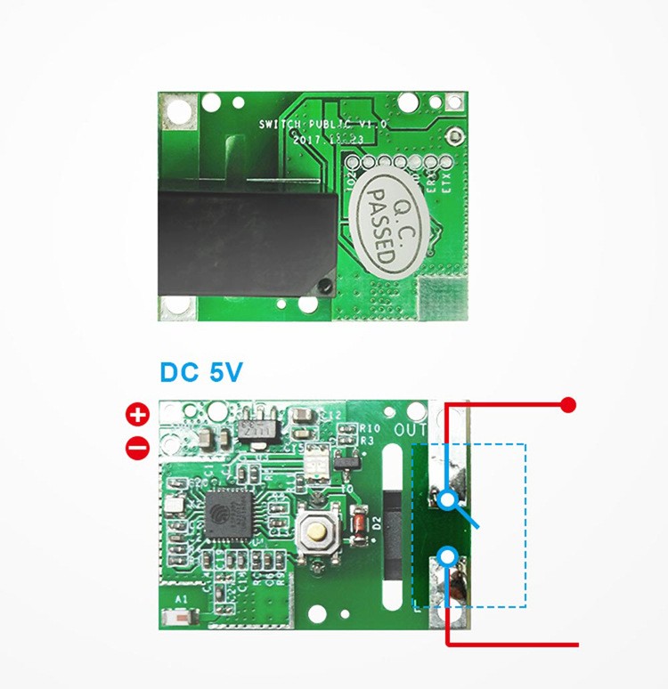RE5V1C 5V WIFI 10A Inching/Selflock Relay Module PCB DIY Board Remote Control