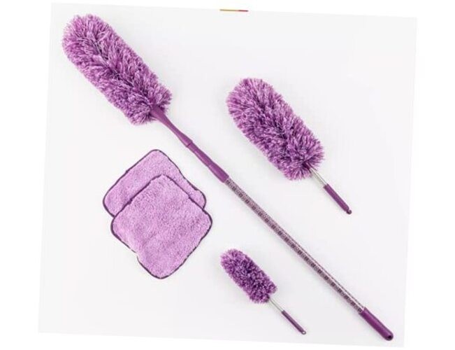 6-Piece Easy Reach Microfiber Duster Set () Eggplant