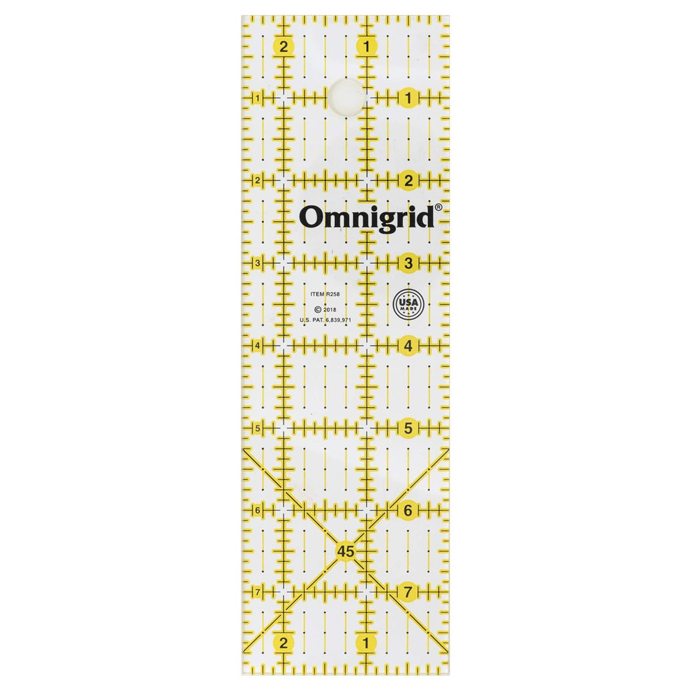 Omnigrid Ruler, 2-1/2 X 8-Inch, Clear