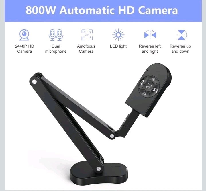 THUSTAR 8MP Document Camera & Webcam 4K with Dual Microphones, USB Visualise/g