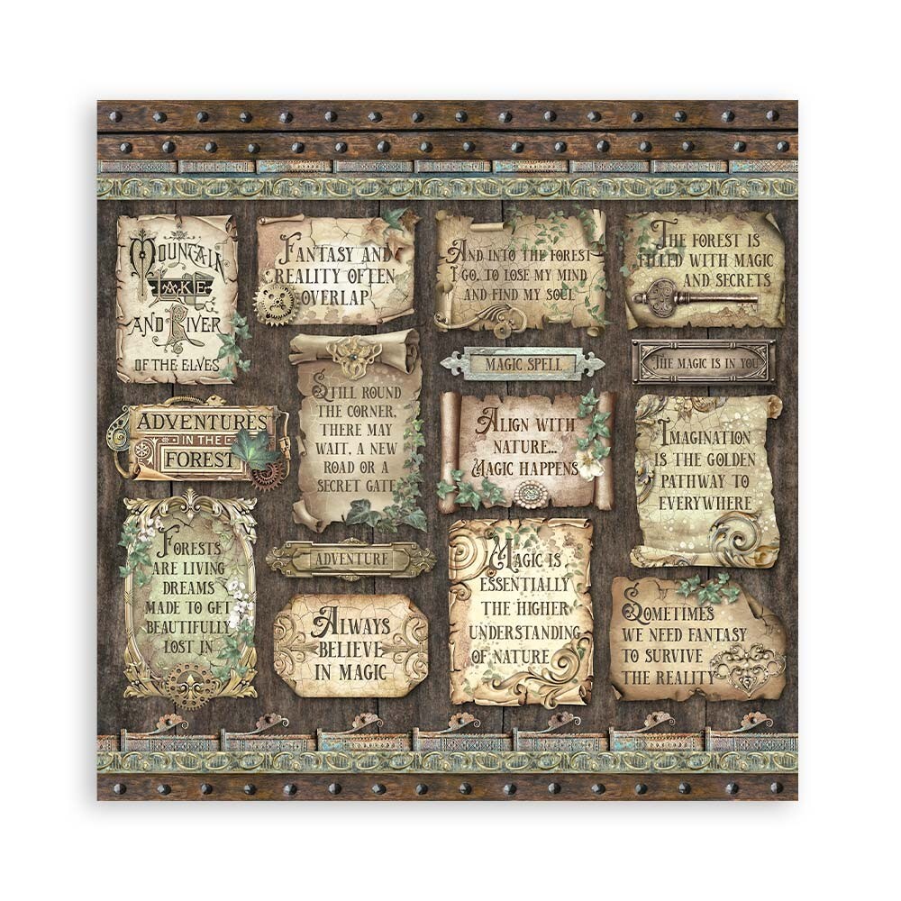 Stamperia MAGIC FOREST 8x8 Paper Pad 10 Sheets SBBS78