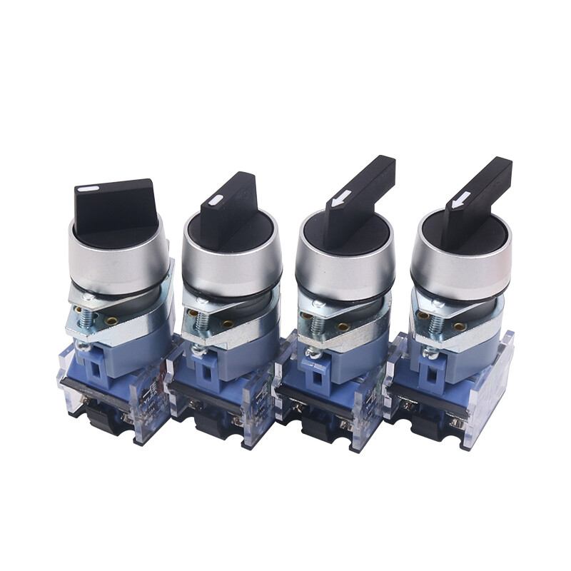 22mm Rotary Switch 2/3 Position Panel Mounted Selector Switch Latching Momentary