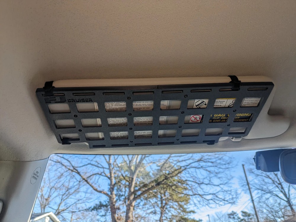 FJ Cruiser Front Visor MOLLE Tactical Sun Visor Panel Organizer