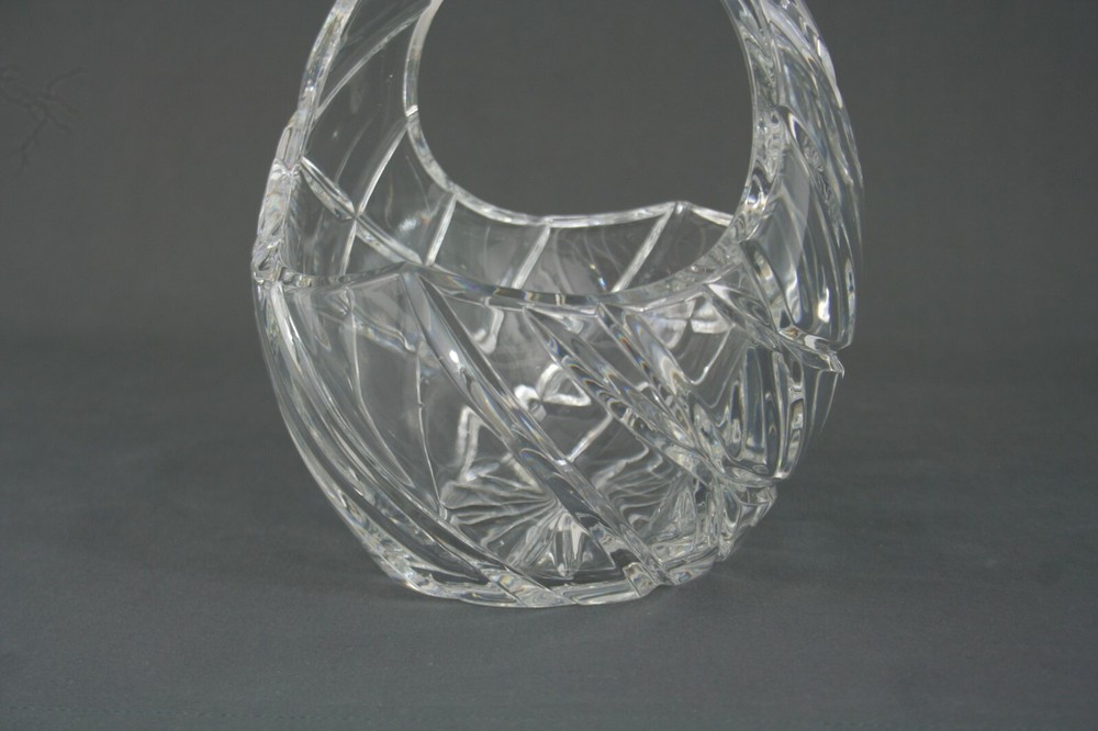 Lead Crystal Cut Glass Basket