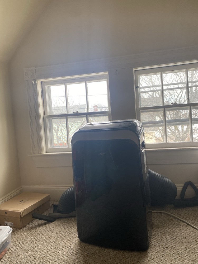 Insignia Portable Air Conditioner White/Black, Digital Display, Timer, Wheels