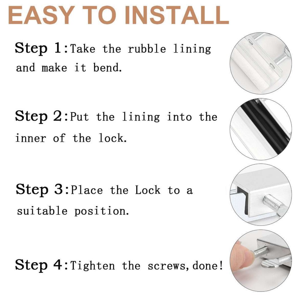 12Pcs Sliding Window Locks Easy Installation High Security Home Lock Thumbscrews