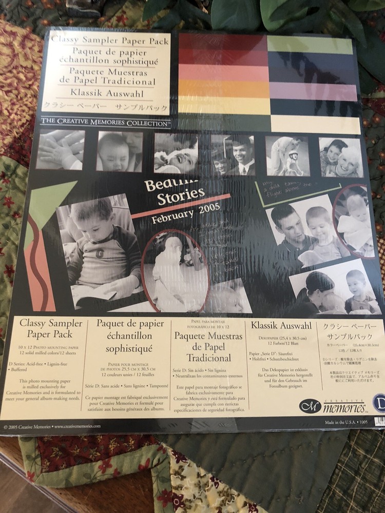 Creative Memories, Classy Sampler Paper Pack. 10x12. NIP