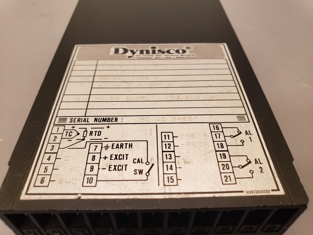 Dynisco Analog Temperature Control Degrees F Indicator Panel Meter- ° F