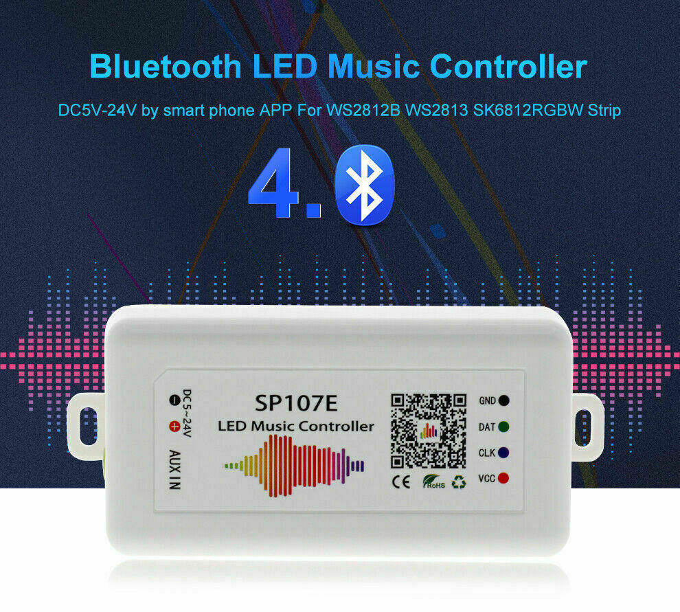 Ws2812b Ws2811 Led Music Controller SP107E RGB Bluetooth Controller DC5-24V