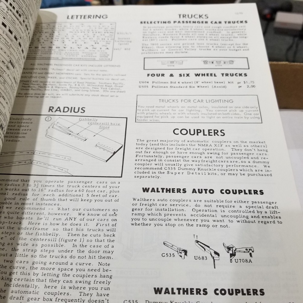 1971 Walthers HO Train Scale Catalog Reference Book