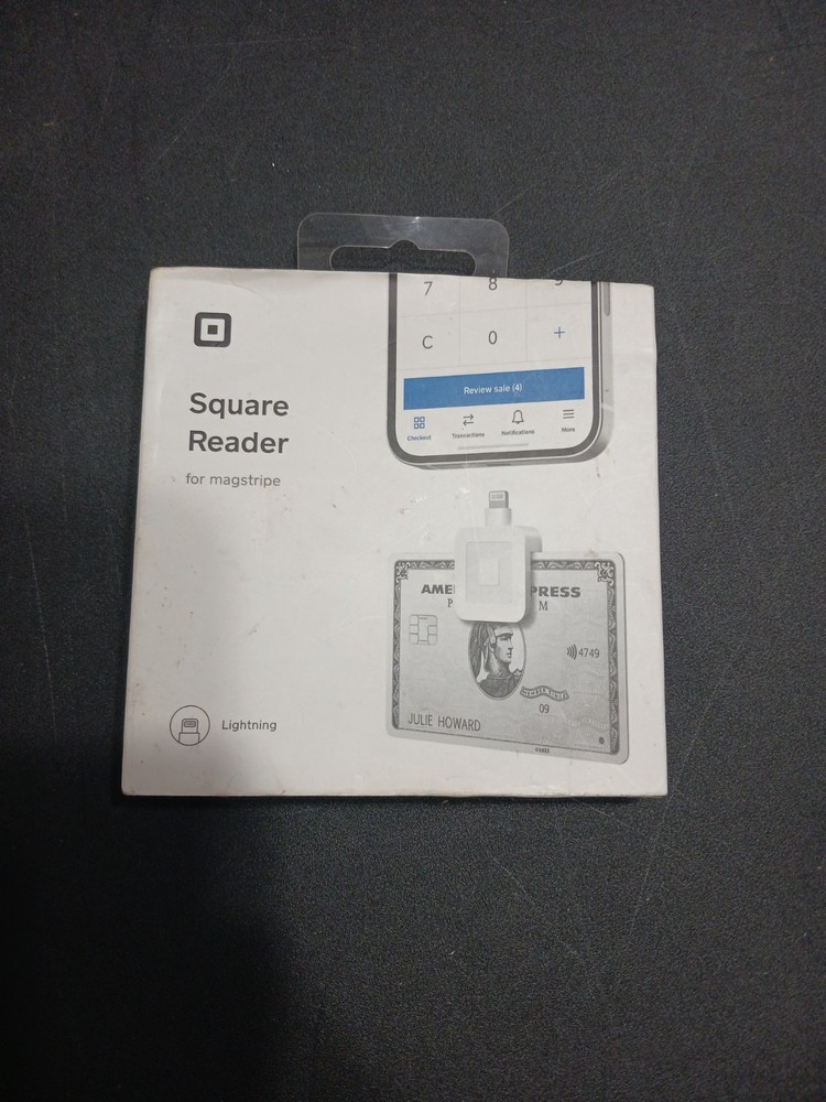 NEW Square Magstripe Reader with Lightning Connector Glossy White Sealed