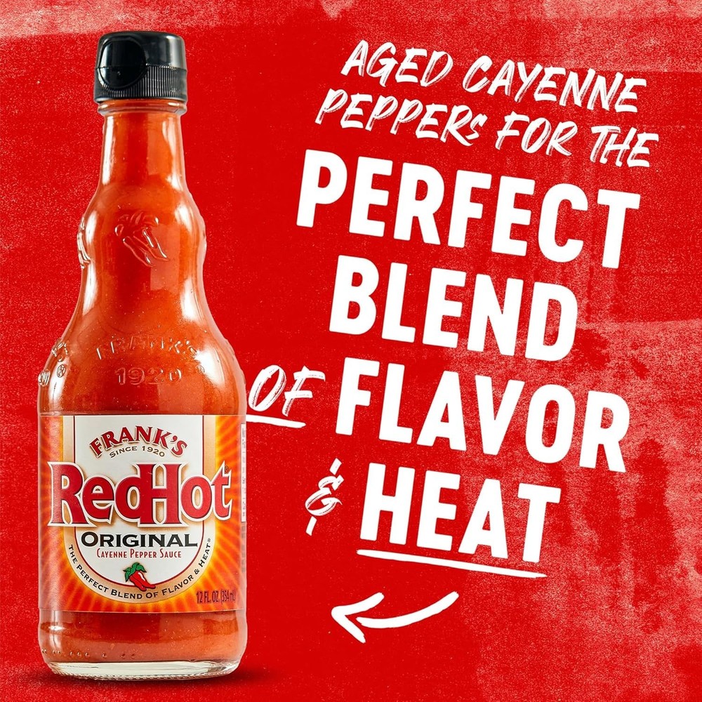 Franks RedHot Cayenne Pepper Sauce, 12 oz - Kosher, Delight