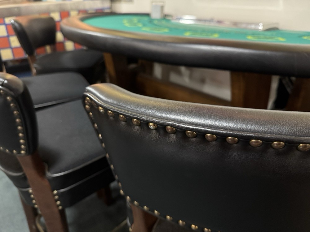 Custom Vegas Blackjack Table With 7 Chairs