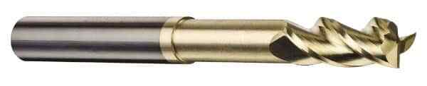 Accupro 1/2" Diam 3 Flute Single End Solid Carbide 0.03" Corner Radius End Mi...