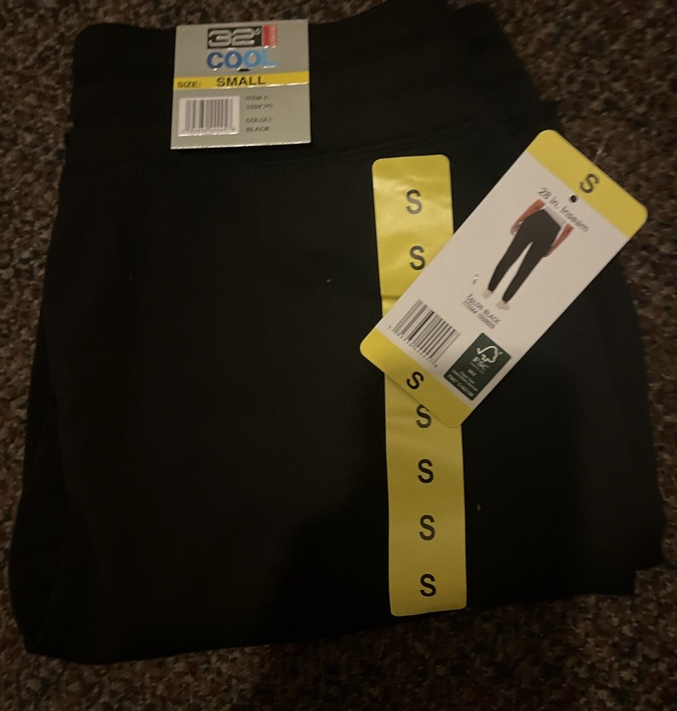 32 Degrees Womens Pull On Sweatpants Lounge Joggers Black Size Small S NWT