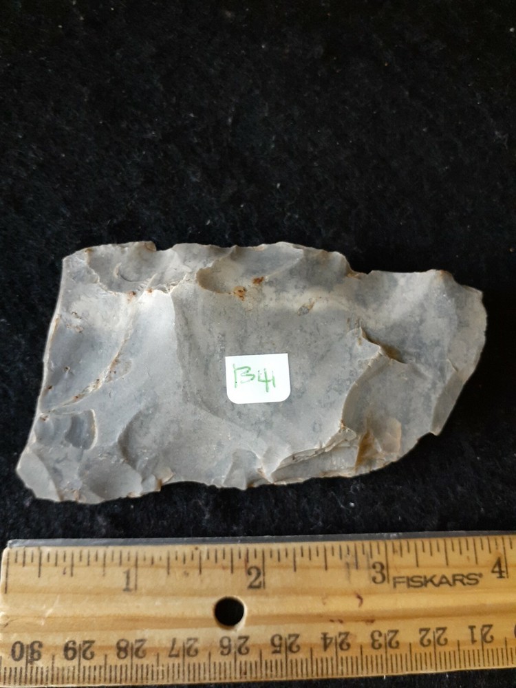 3.75" Native American Indian Sharp Flint Broken Flint Knife #B41