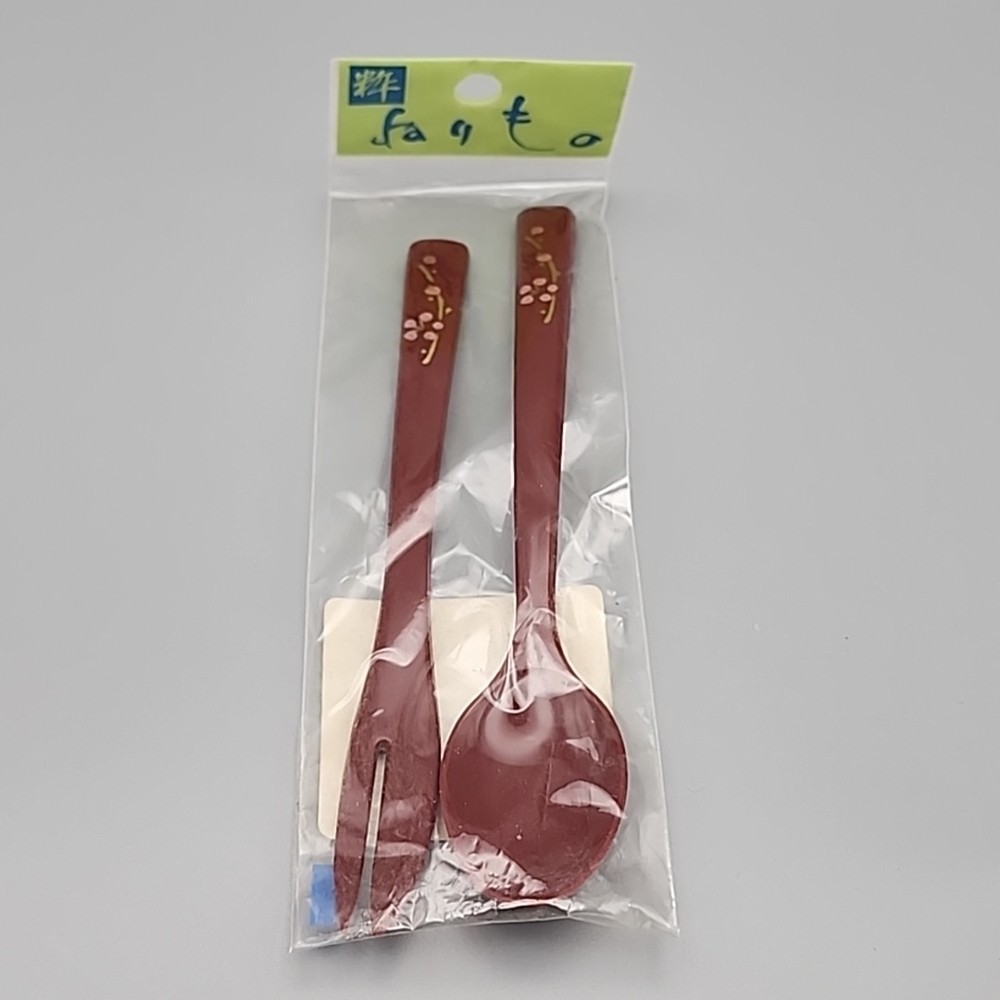 Japanese Lacquerware Dessert Fork and spoon Cherry Blossom