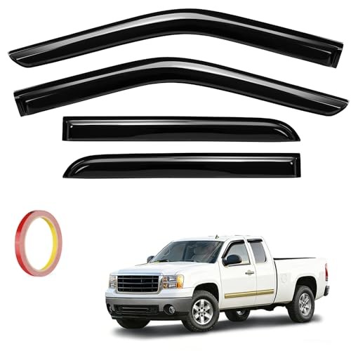 4Pcs Window Vent Visors, Outside-Mount Window 1999-2006 Silverado/Sierra