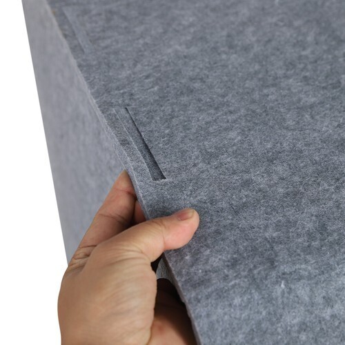 60*60cm Soundproof Removable Cover Desktop IsolationAbsorbing Shield Yellow
