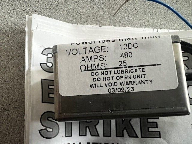 TRINE 3012 12VDC .49 AMP DRAW INTERMITTANT NEW