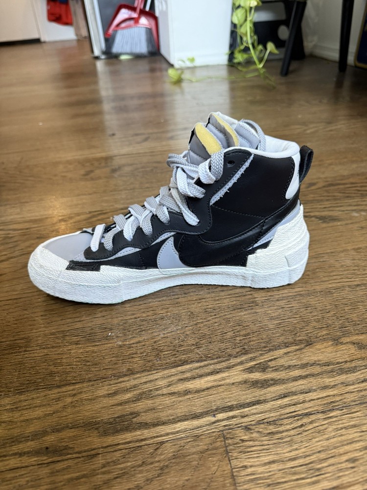 Nike Sacai Blazer Mid Black Grey Sz 7.5
