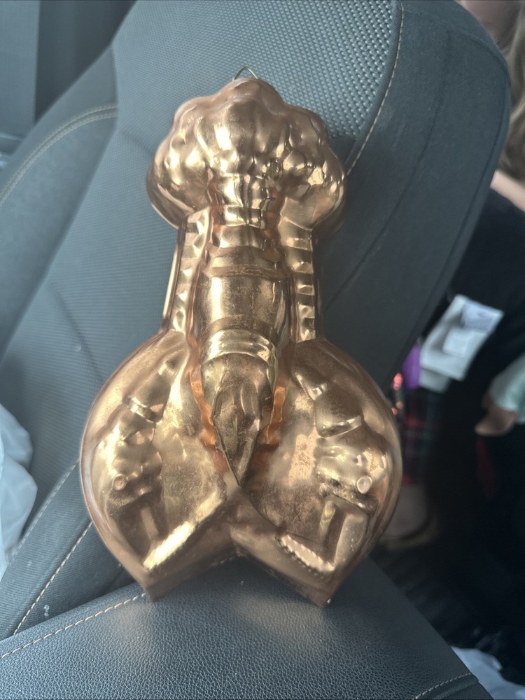 vintage copper lobster mold