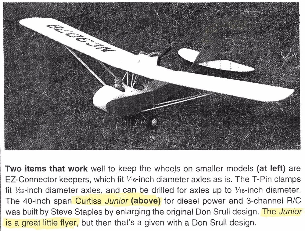 CURTISS-WRIGHT JR. & DRAFTY PLANS + BUILDING ARTICLES RC & FF Model Airplanes