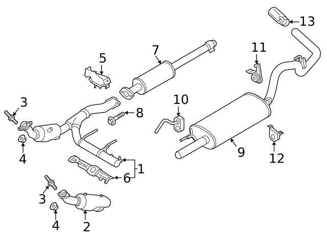 Genuine Ford Exhaust System Hanger Bracket AL3Z5260B